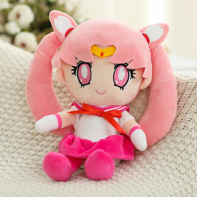 2 Styles 25-40Cm Anime Sailor Moon Plush Toys Tsukino Usagi Cute Girly Heart  Dolls Kawaii Room Decor Girls Fine Gifts