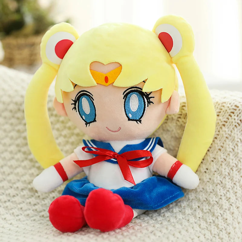 2 Styles 25-40Cm Anime Sailor Moon Plush Toys Tsukino Usagi Cute Girly Heart  Dolls Kawaii Room Decor Girls Fine Gifts