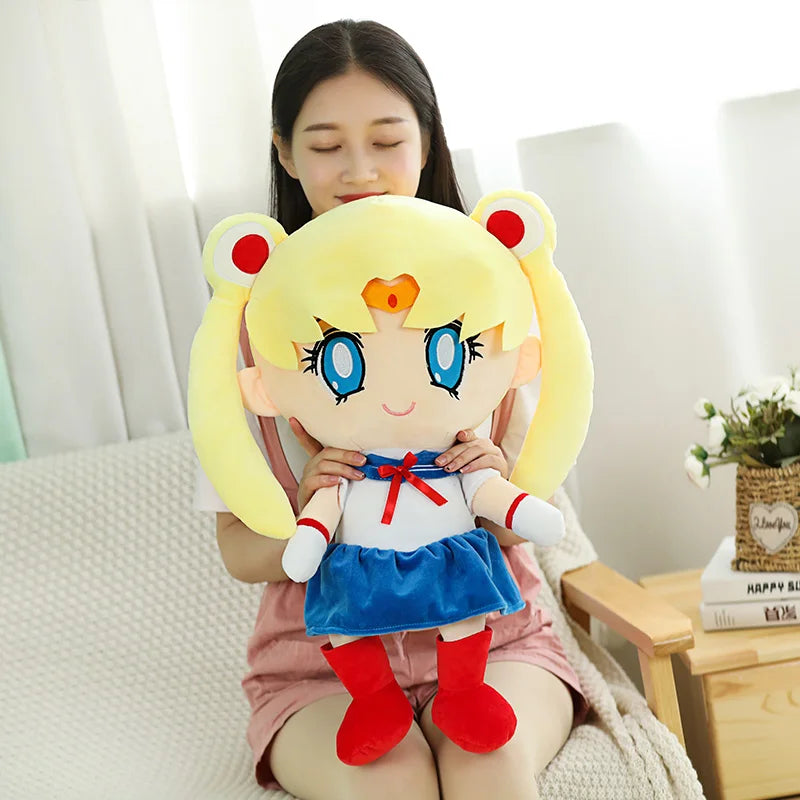 2 Styles 25-40Cm Anime Sailor Moon Plush Toys Tsukino Usagi Cute Girly Heart  Dolls Kawaii Room Decor Girls Fine Gifts